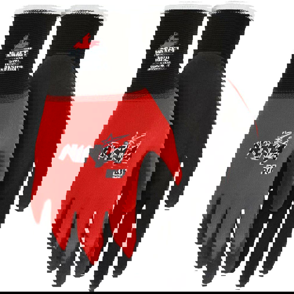 Ninja BNF N96970 Gloves, Small, Black/Red, Dozen